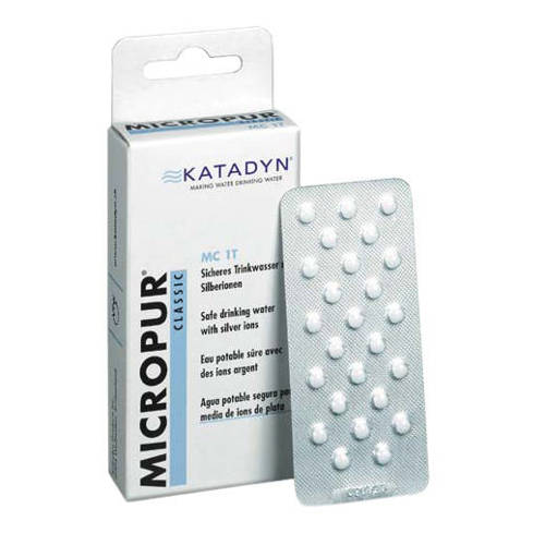 Katadyn - Tabletki do uzdatniania wody Micropur Classic MC 1T - 100 tabletek - 40440 - Filtry do uzdatniania wody