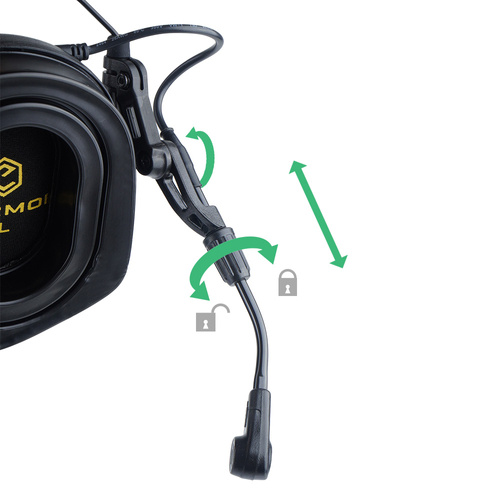 IDOGEAR elektronische Headset Ohr Muff Schießen Anti-Lärm für Helm Keine Batteri 
