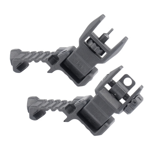 Składane przyrządy celownicze DLG Tactical Offset Sights Low Profile - 45° - Polimerowe - Czarne - DLG-184