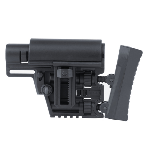 Kolba regulowana DLG Tactical Modular Precision - Mil-Spec - Polimerowa - Czarna