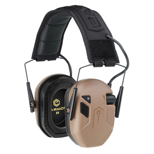  Aktywne ochronniki słuchu EARMOR M300T - NRR 23dB - Bluetooth 5.4 - Coyote-Brown - rekomendowane przez IPSC