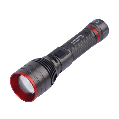 Latarka taktyczna Falcon Eye Alpha 2000 RC - Strobe - Focus - 2000 lm - Czarna - FHH0123