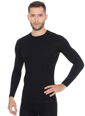 Longsleeve thermoactive shirt with merino wool by Brubeck