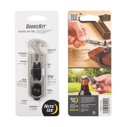 Brelok Nite Ize Microtool DoohicKey® Ratchet Key Tool- Stal nierdzewna