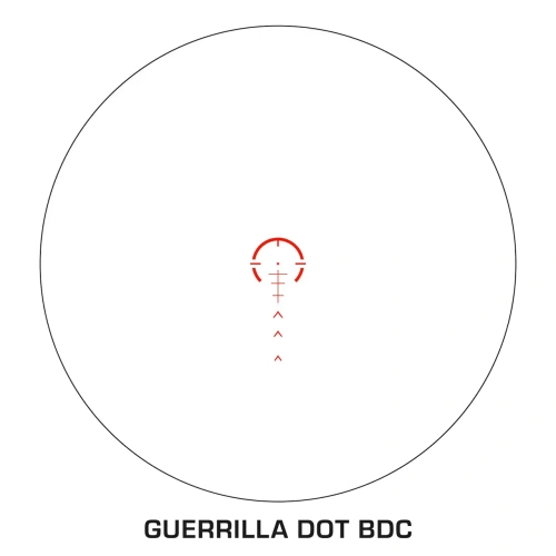 Siatka kompensacyjna Guerilla DOT BDC - Luneta biegowa Swampfox Optics Arrowhead SFP LPVO 1-10x Guerilla DOT BDC Red Czarna - ARH11024-B