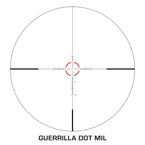 Siatka Mil-Dot - Luneta biegowa Swampfox Optics Arrowhead SFP LPVO 1-6x Guerilla DOT MIL Red Czarna - ARH16241-RL