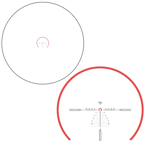 Siatka okrągła pierścieniowa - Luneta biegowa Vector Optics Constantine HD 1-10x24 FFP VCO 2 MIL Czarny - SCFF-42