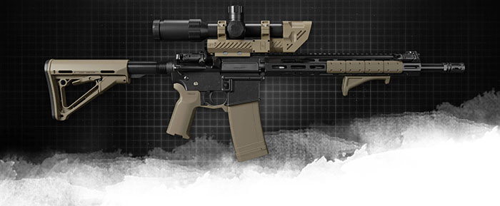Magpul and Maztech X4 system render AR-15