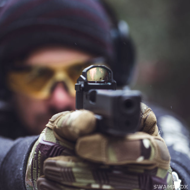 Kolimator Swampfox Kingslayer na broni krótkiej