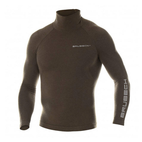 Bluza termoaktywna Brubeck Ranger Wool - Długi rękaw - Khaki