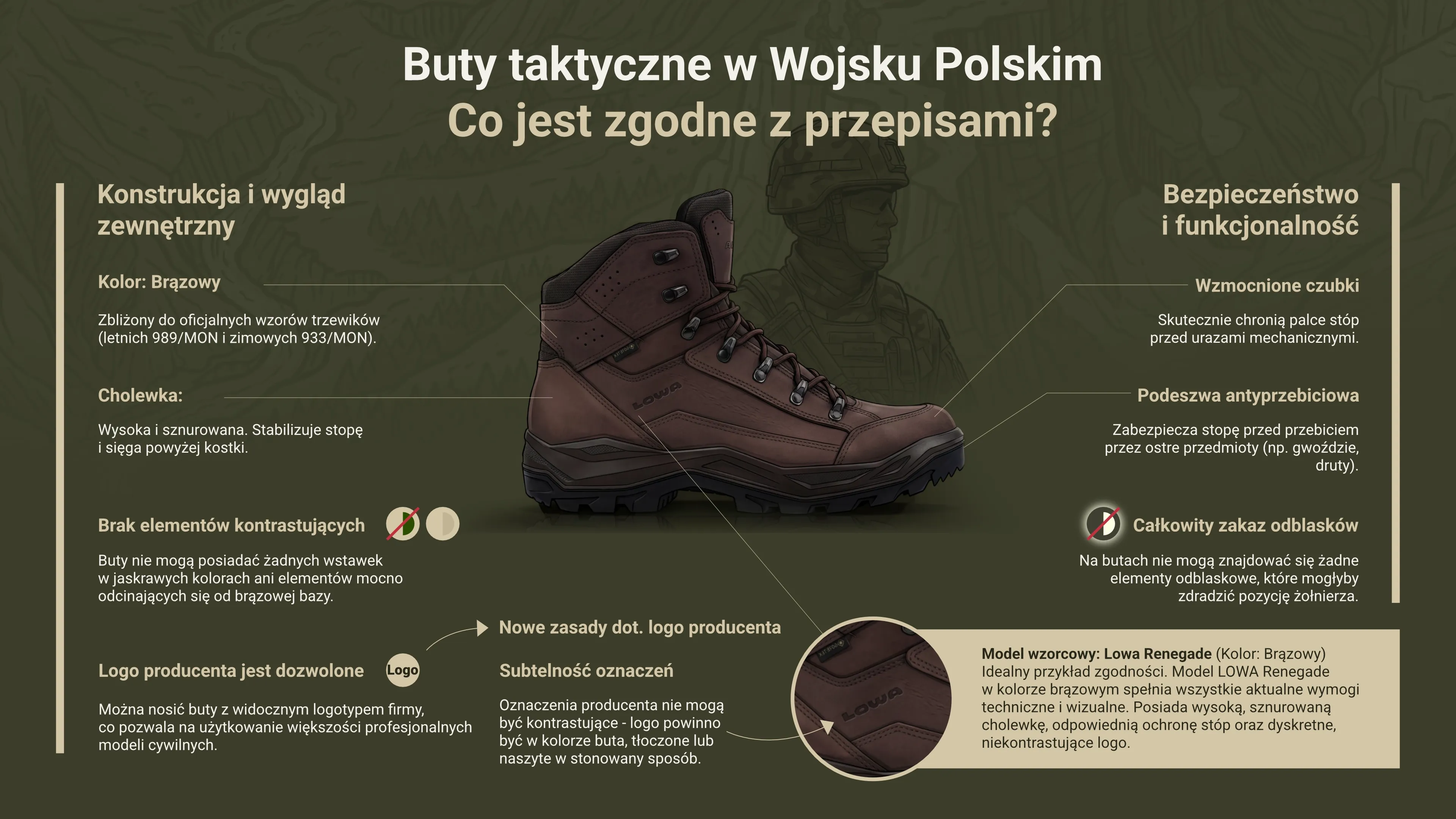 Lowa Renegade - buty taktyczne zgodne z nowelizacją MON