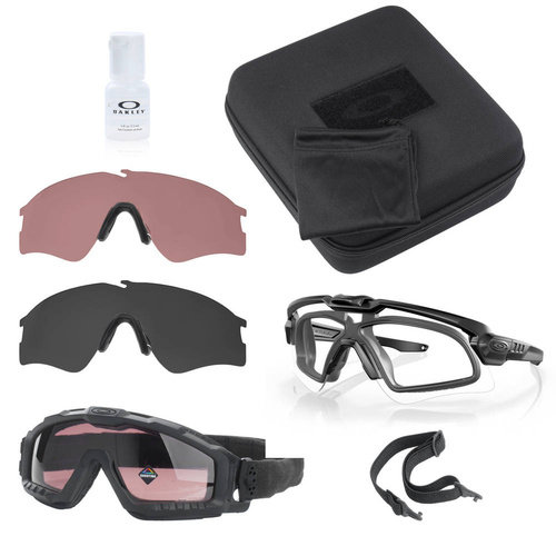 Zestaw okularów i gogli balistycznych Oakley SI Ballistic M Frame Alpha Matte Black Operator Kit - Array - OO9296-02