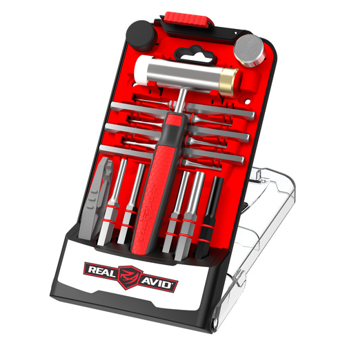 Zestaw wybijaków z młotkiem Real Avid Accu-Punch - 17 elementów - Stalowe - AVHPS
