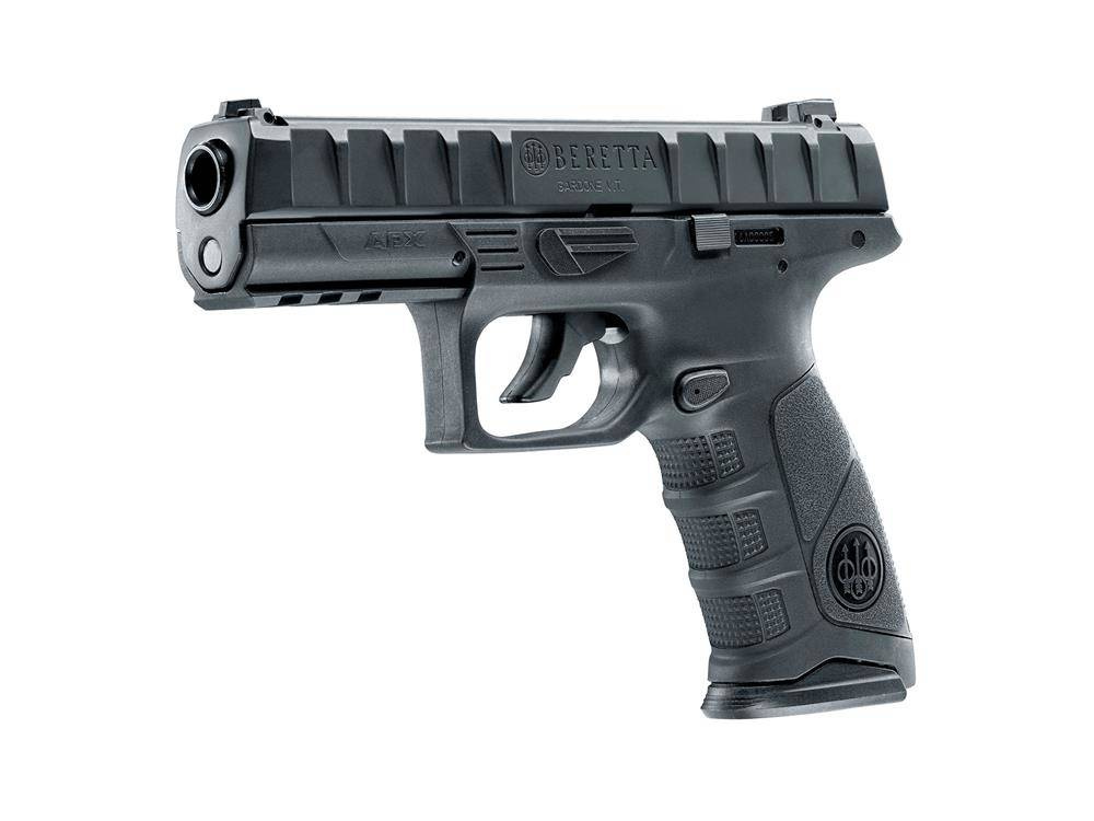 Pistolet Beretta APX - lufa, spust - rzut od frontu
