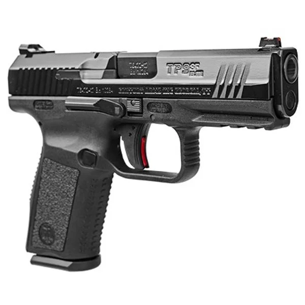 Pistolet Canik TP9 - lufa, spust - rzut od frontu