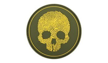 101 Inc. - 3D Patch - Fingerprint Skull - Yellow - 444130-7209