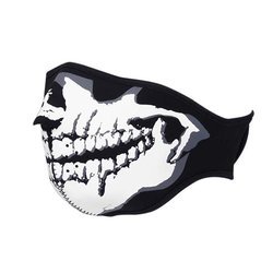 101 Inc. - Neoprene Half Mask with Skull Print - Black - 219301-2801