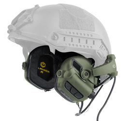 Earmor - Active Hearing Protectors for Helmets M31X Mark 3 - Foliage Green - M31X-FG-MARK3