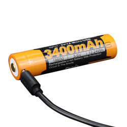 Fenix - Li-ion Rechargeable Battery 18650 3400mAh 3,6V - USB - ARB-L18U-3400