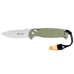 Ganzo - G7412 EDC Folding Knife with Whistle - G-Lock - G7412-GR-WS