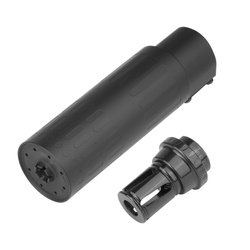 Gomander - Suppressor Tactinox 5,56 QD Lock M26x1.5 + 5,56 Helix S 1/2"-28 UNEF Muzzle Brake - Cal. 5,56mm/.223 - Black