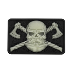 M-Tac - 3D Patch - Bearded Skull - Black / GID - 51113299