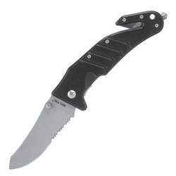 Mil-Tec - Black Car Folding Knife With Belt Cutter - Black - 15321002