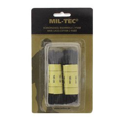 Mil-Tec - Cotton shoelaces - 140 cm - Black - 12910002