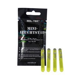 Mil-Tec - Lightstick - Mini - 4.5 x 40 mm - 10 pcs - Yellow - 14931515