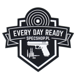 SpecShop.pl - Tactical Patch with Velcro - Shield - Black - 67x70 mm