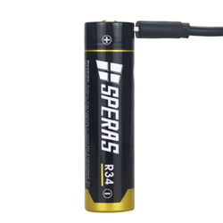 Speras - Rechargeable Battery 18650 with micro USB R34 - 3400 mAh - SPERAS R34