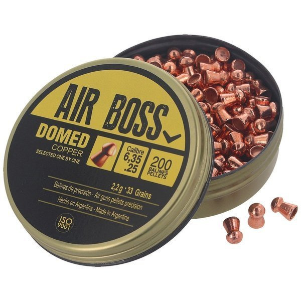 Apolo Air Boss Domed Copper Airgun Pellets .25 / 6.35mm 200 psc
