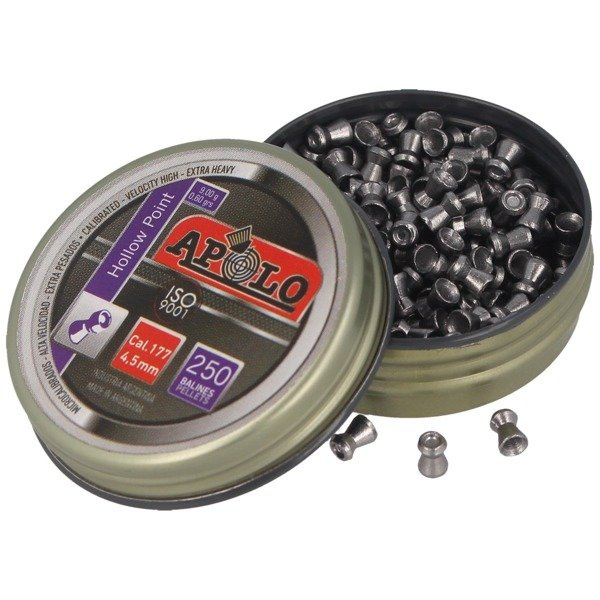 Apolo Airgun Pellets Hollow Point Extra Heavy .177 / 4.52mm 250