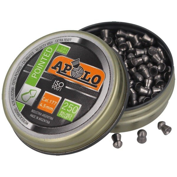Apolo Airgun Pellets Pointed Extra Heavy .177 / 4.5mm 250 pcs