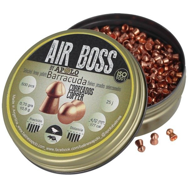 Apolo Copper Airgun Pellets Air Boss Barracuda Heavy .177 / 4.52mm