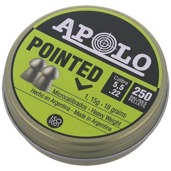 Apolo Premium Pointed Airgun Pellets .22 / 5.50 mm 250 pcs