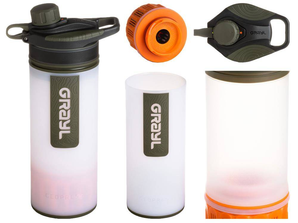 Grayl GeoPress water filter bottle 710 ml White 400WHT. best