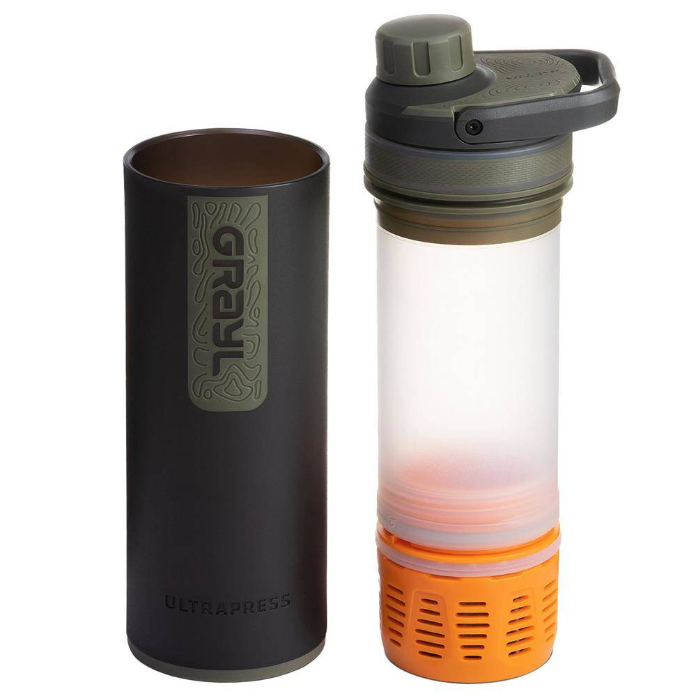 Grayl UltraPress water filter bottle 500 ml Black / Green 500