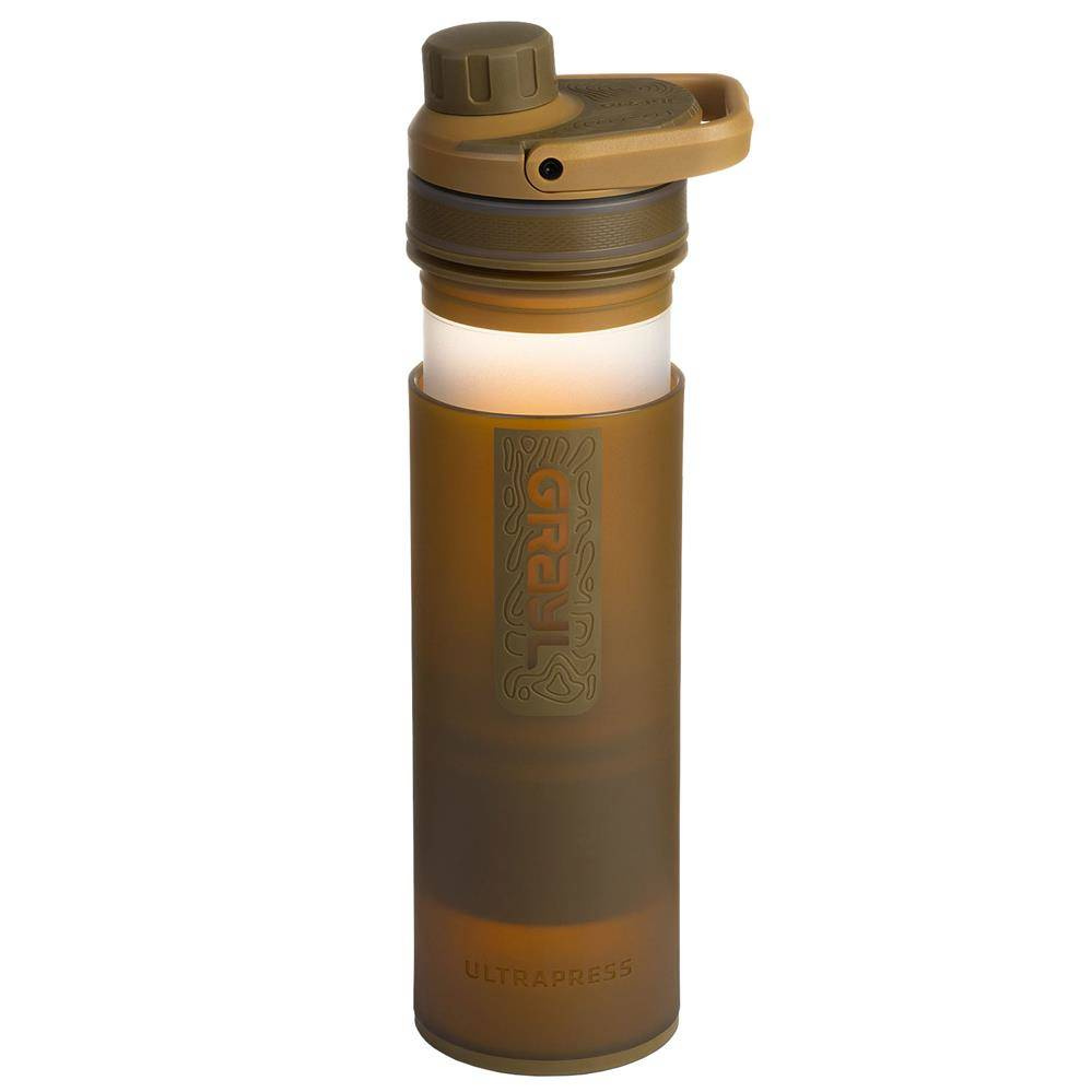 Grayl UltraPress water filter bottle 500 ml Brown 500CBN best