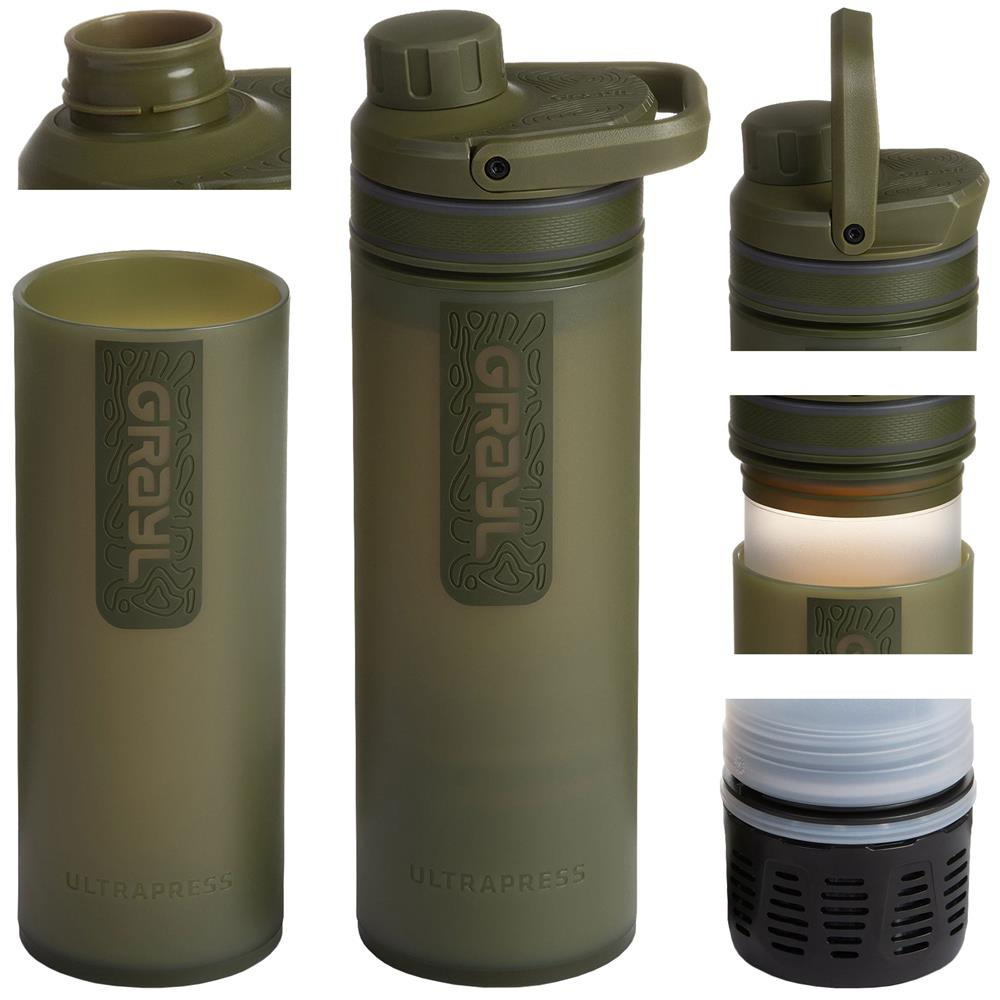 Grayl UltraPress water filter bottle 500 ml Olive 500ODG best
