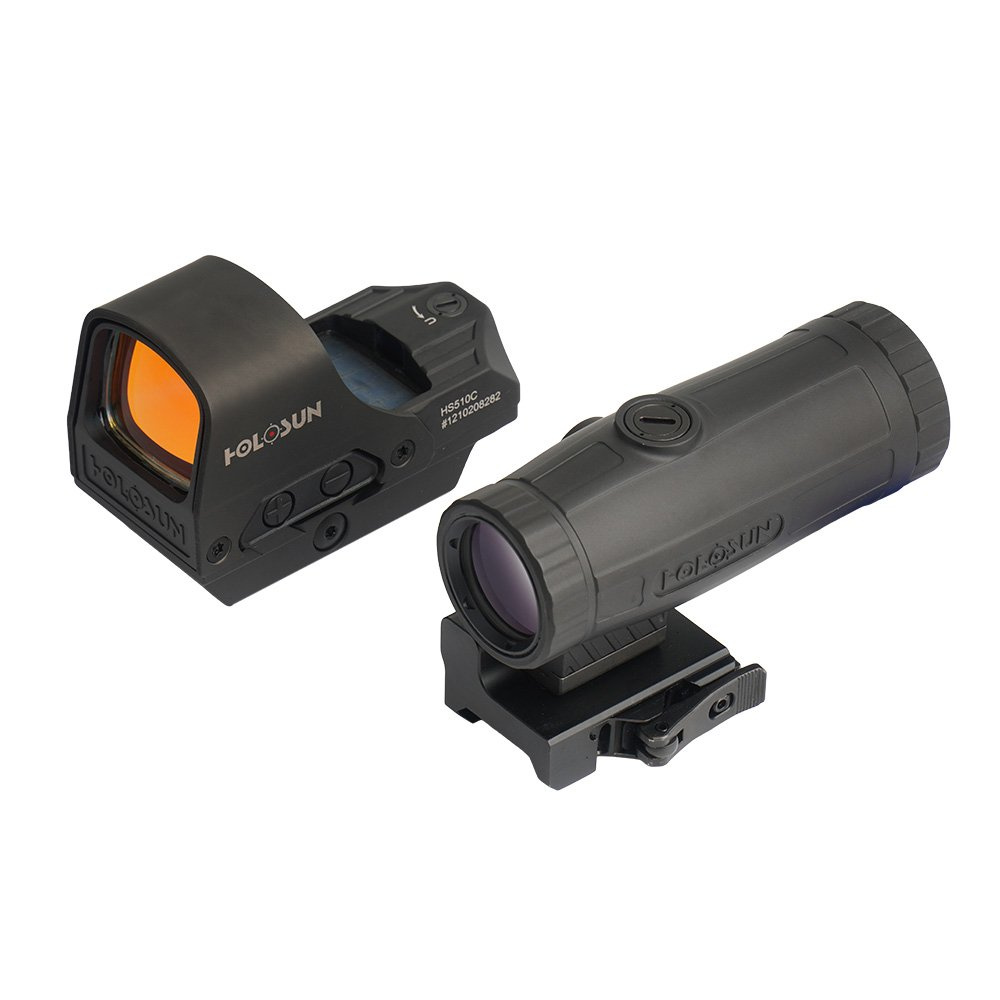 Holosun Set of HS510C Open Reflex Sight with HM3X Magnifier QD