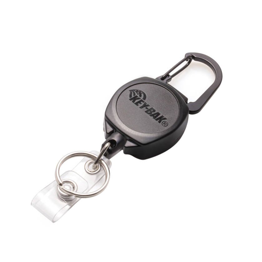 Brand New 2-Pack KEY-BAK Carabiner "Sidekick" ID Badge and Key Reel holder 