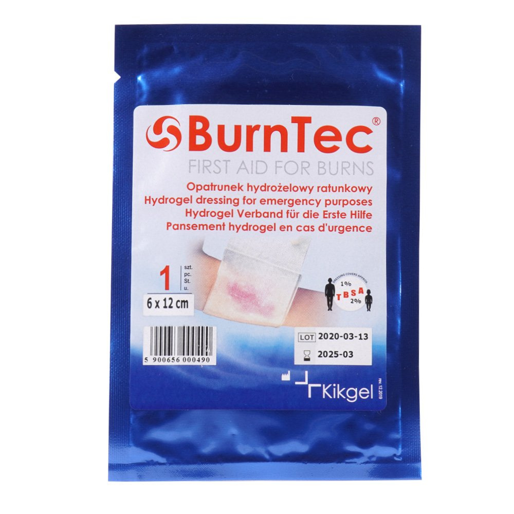 KIKGEL Sterile, Cooling GelSoaked Burn Dressing BurnTec 6 x 12 cm
