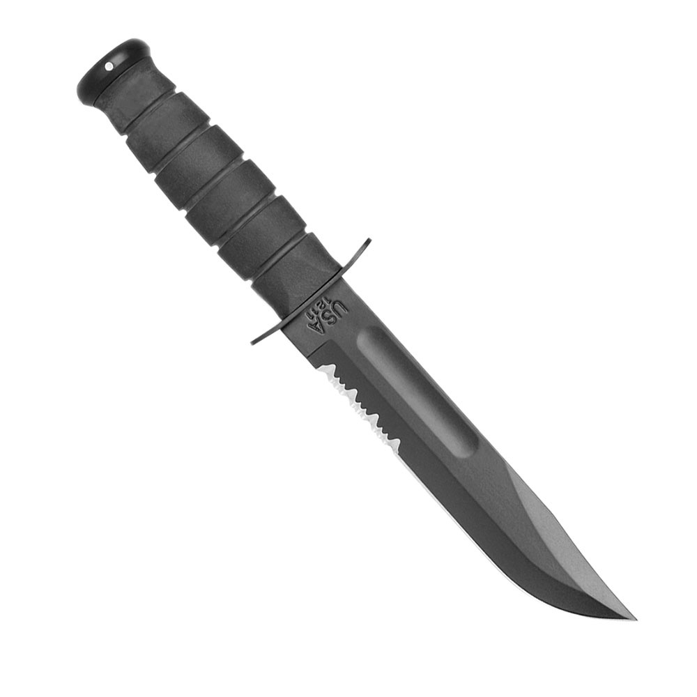 KaBar 1212 Black Serrated Knife Leather Sheath best price check