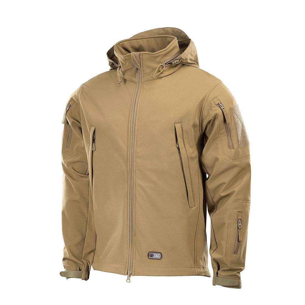 tan soft shell jacket