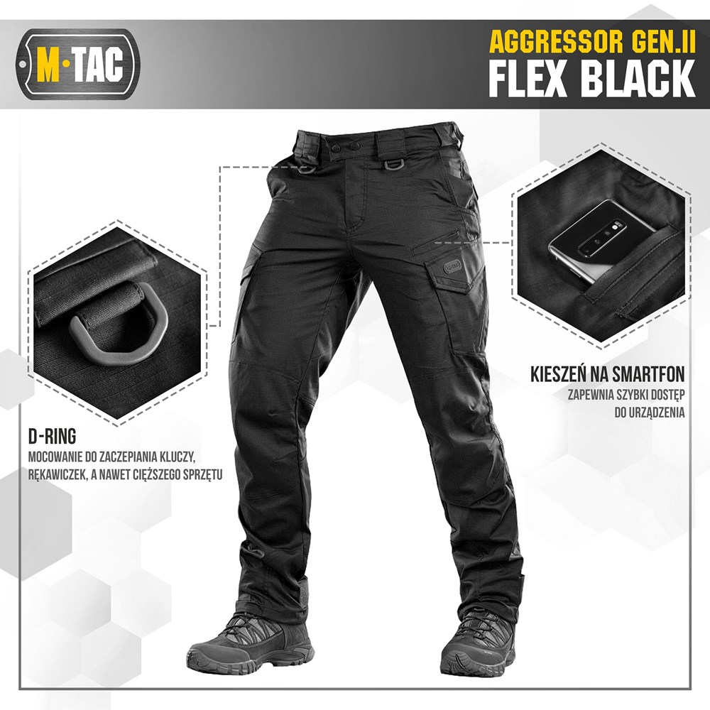Men Cotton with Cargo Pockets Tactical Pants Aggressor Flex 