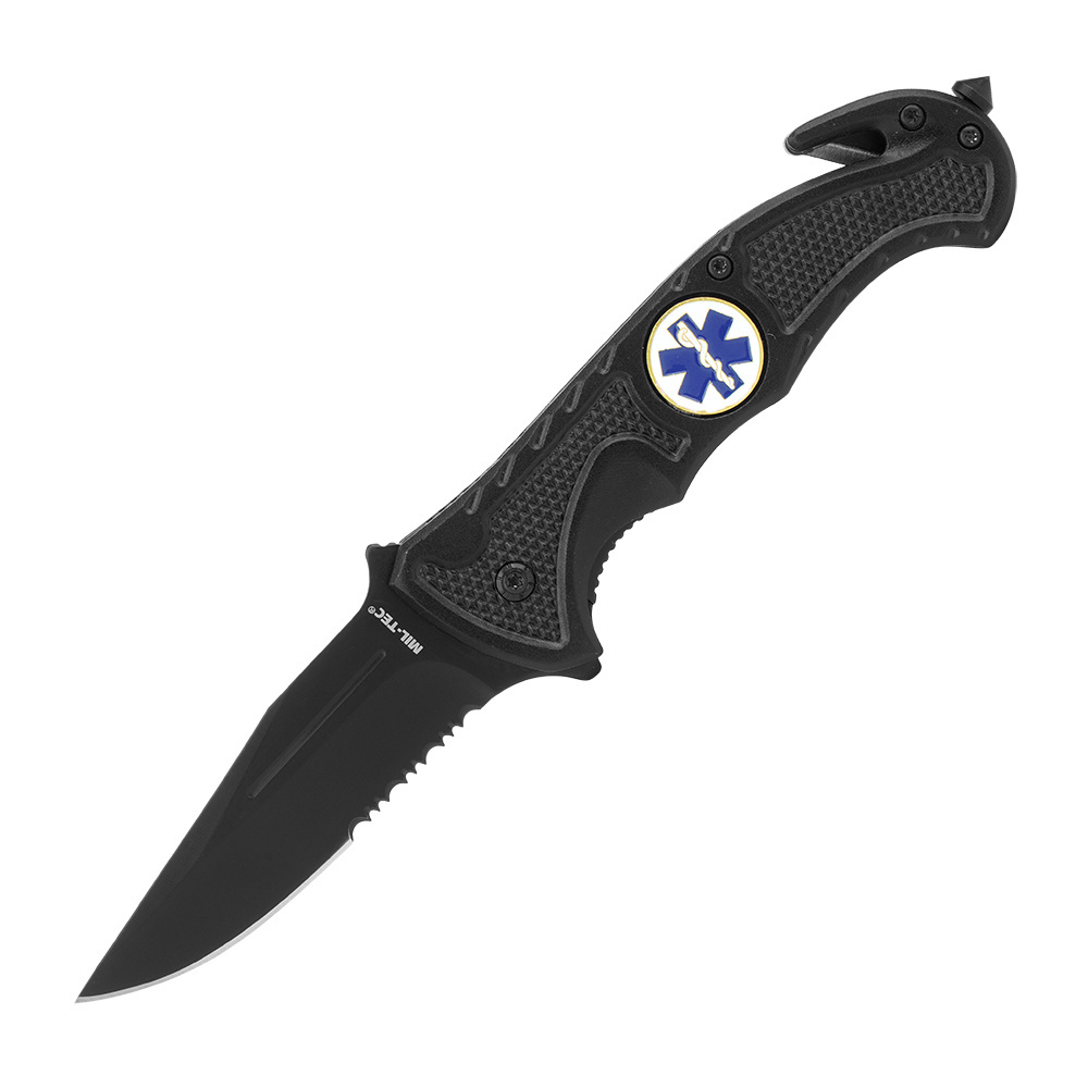 MilTec Car Rescue Folding Knife with Belt Cutter 15323000 best