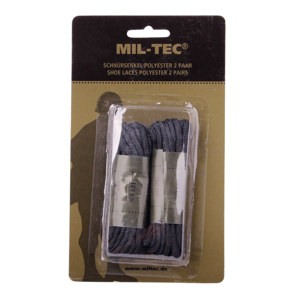 MilTec Polyester shoelaces 180 cm Black 12912302 best price