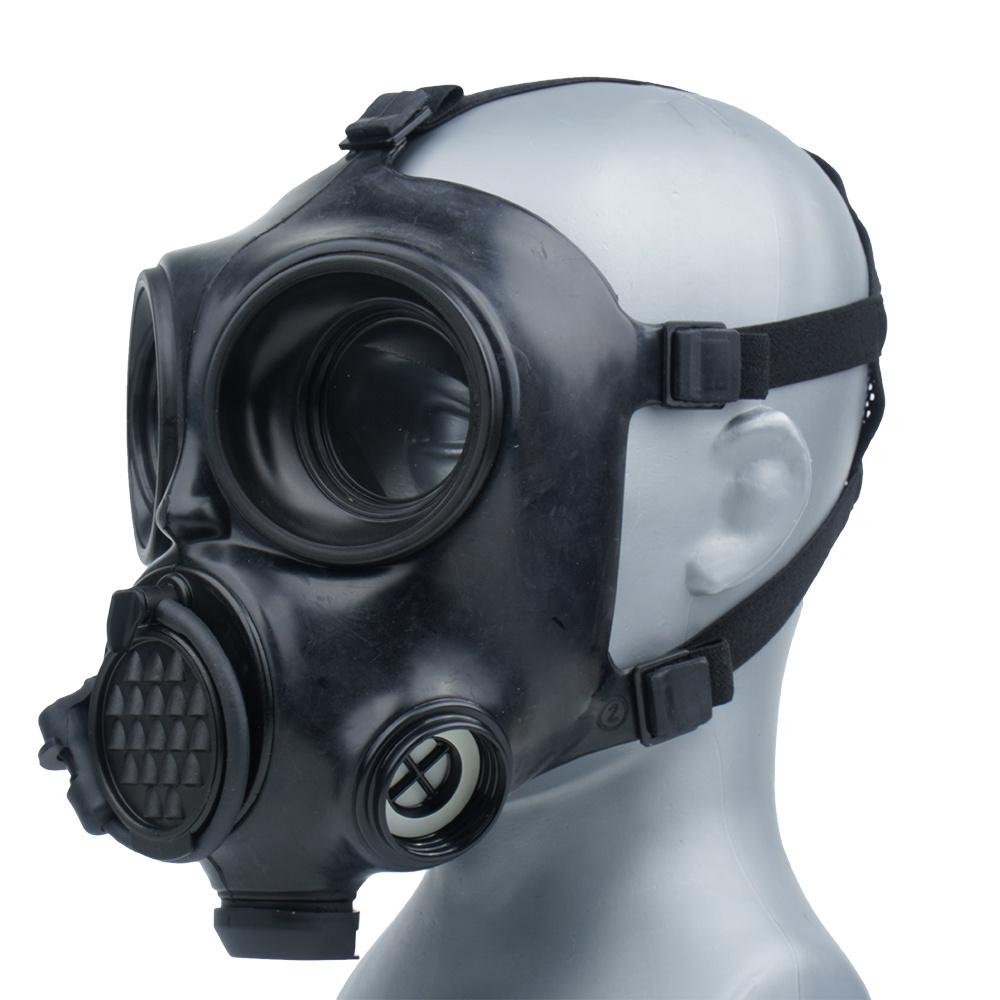 Military gas mask OM90 with a water bottle best price check