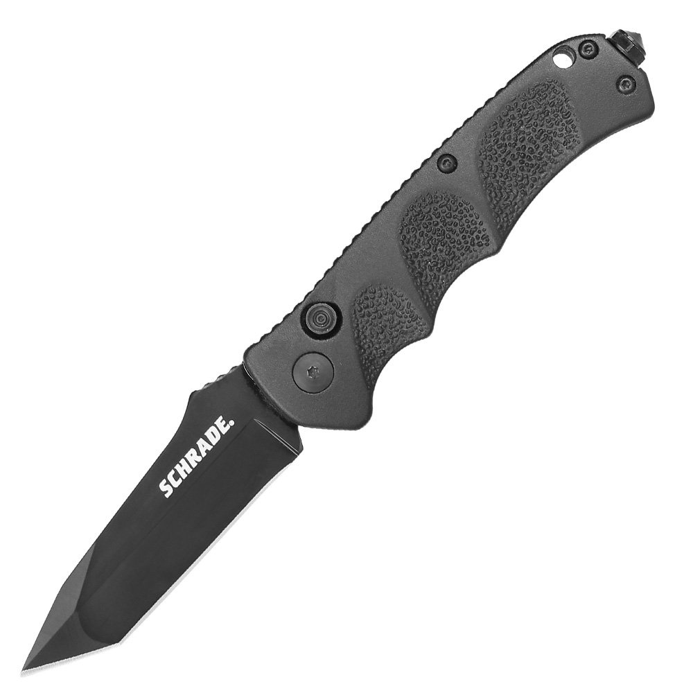 Schrade Push Button Lock Folding Knife Tanto Blade SC60BT best